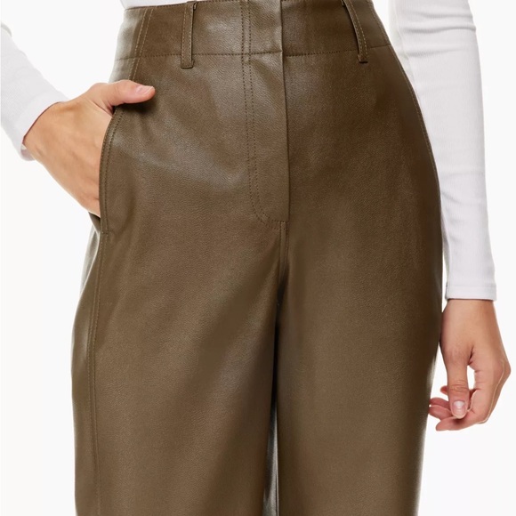 Aritzia Pants - Aritzia Olive Green Straight-Leg Pants